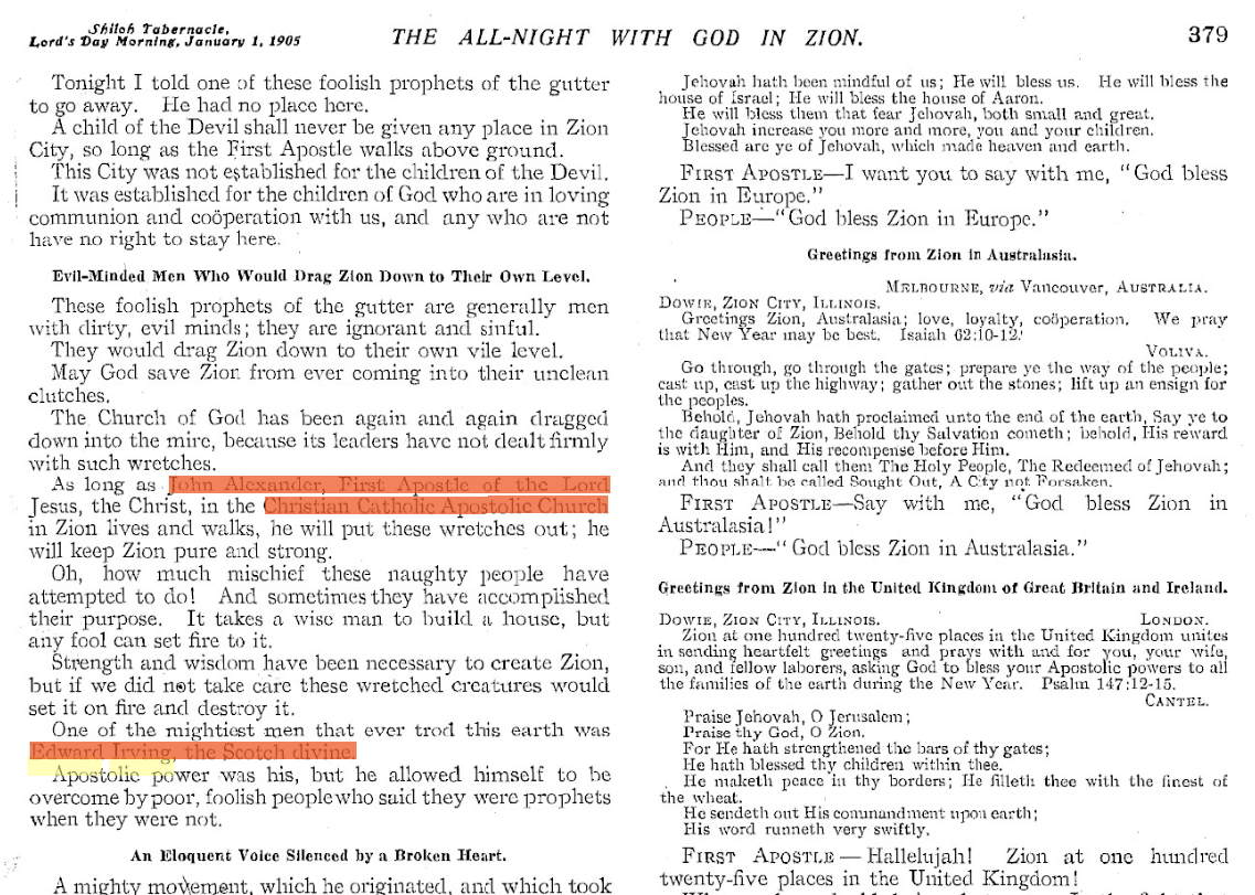 Leaves of Healing, 7 January 1905. Public domain.